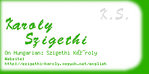 karoly szigethi business card